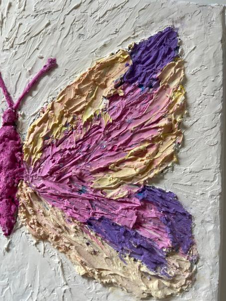 Cuadro decorativo hecho a mano, mariposa en 3D