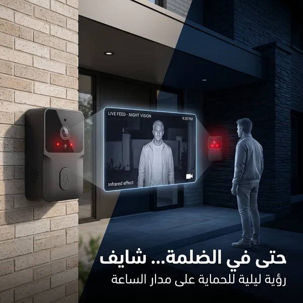 كاميرا جرس الباب ضمان عام