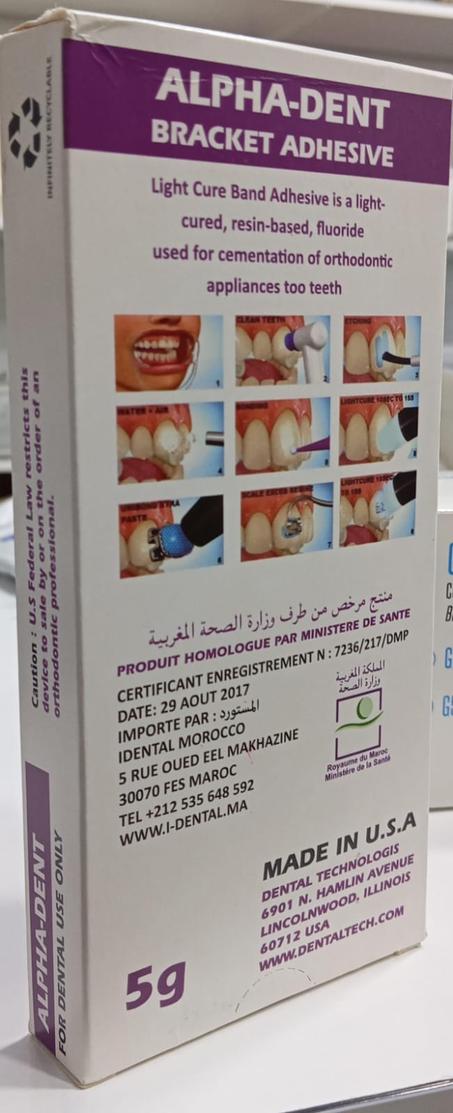 alpha dent bracket adhesive