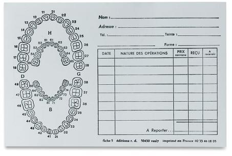 fiche de patient dentaire
