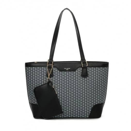 GALLANTRY PARIS (sac à main cuir surpiquer noir)