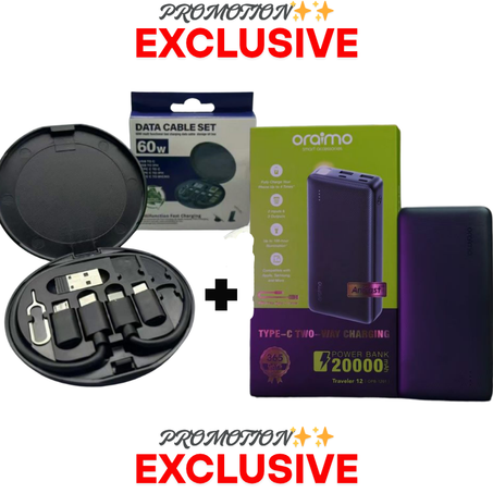 PROMOTION😱: POWER BANK 20000mAh + KIT 6 EN 1