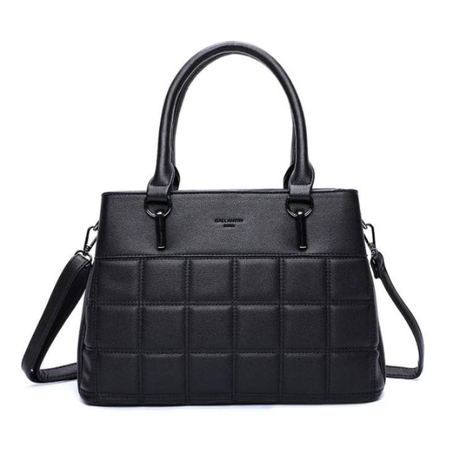 GALLANTRY PARIS (sac à main cuir surpiquer noir)