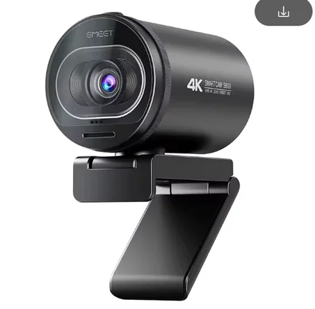 كاميرا ويب بدقة 4K للبث المباشر، كاميرا USB بدقة 1080P بمعدل 60 إطار في الثانية، EMEET S600 مع ضبط تلقائي للتركيز وميكروفونات مدمجة، مثالية للبث على TikTok وYouTube