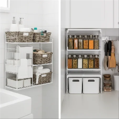 رفوف وعلب تخزين