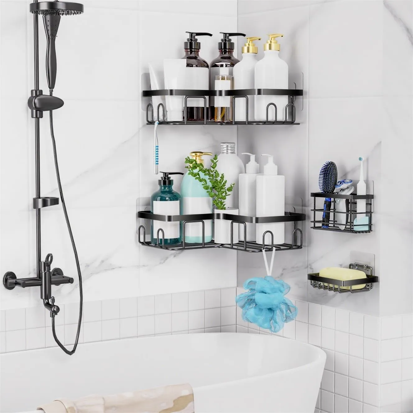 رف تنظيم الحمام العصري – ودّع الفوضى وخلي حمامك ديما مرتب