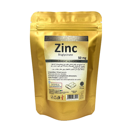 Zinc Bisglycinate 60 gélules 50mg