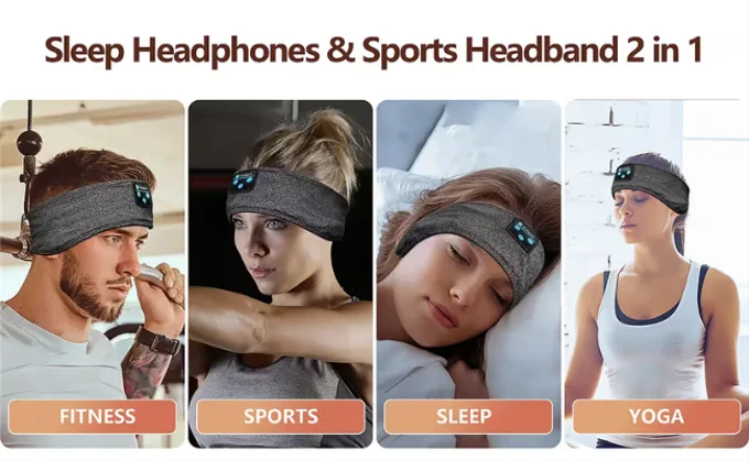 Non-slip breathable sports headband