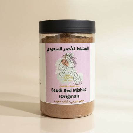 المشاط الأحمر السعودي الأصلي – لتغذية وتنعيم الشعر طبيعيًا (300 جم)
