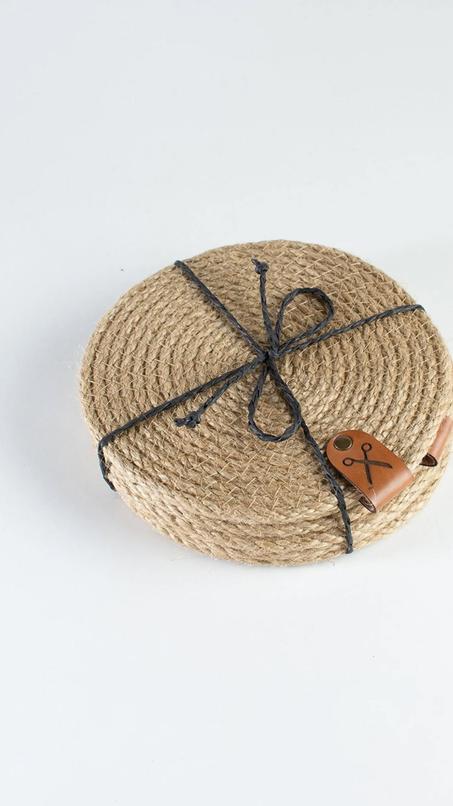 Set sous tasse en jute