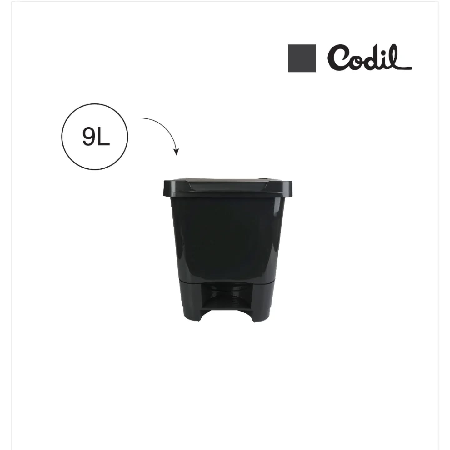 Poubelle codil 9l