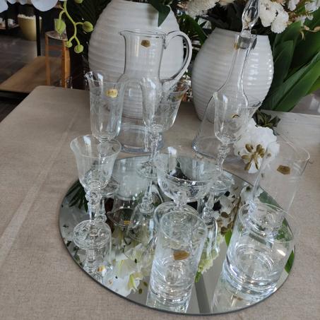 Service cristal anjela coeur 50piéce
