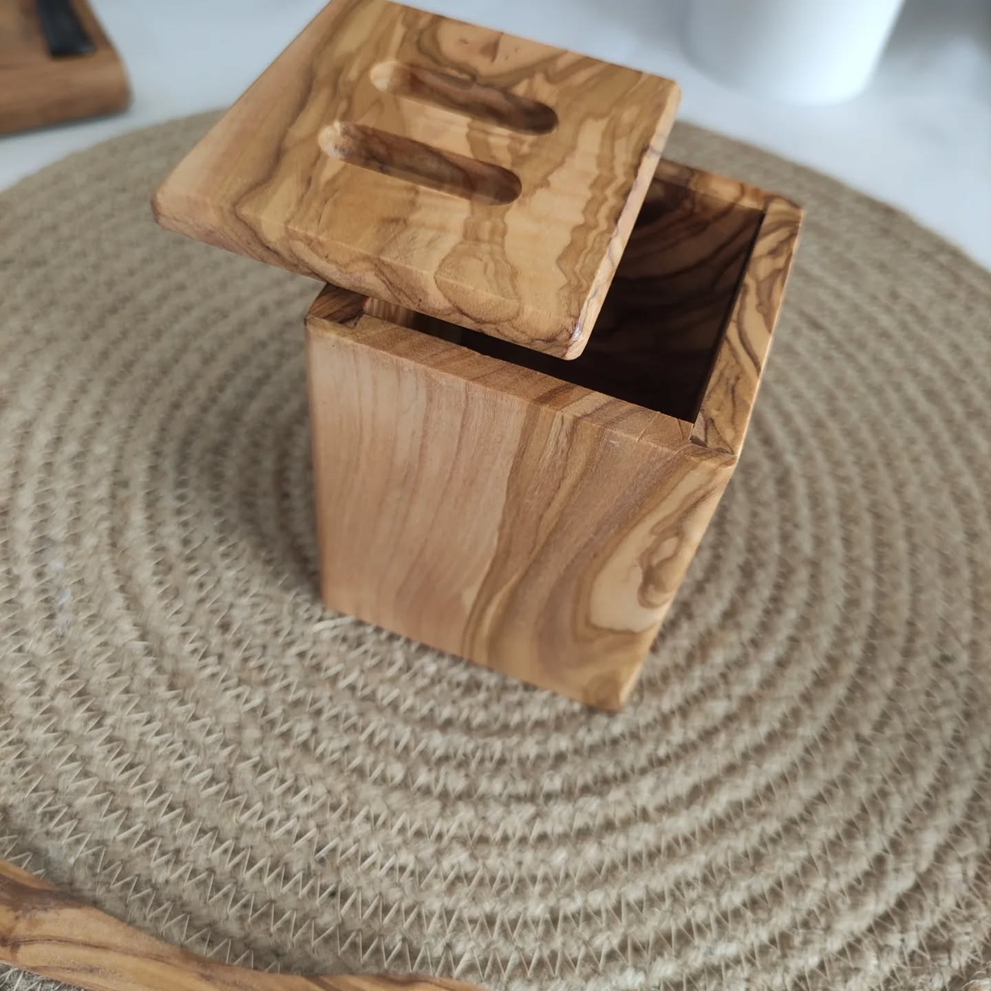 4 boite épice + support en bois d