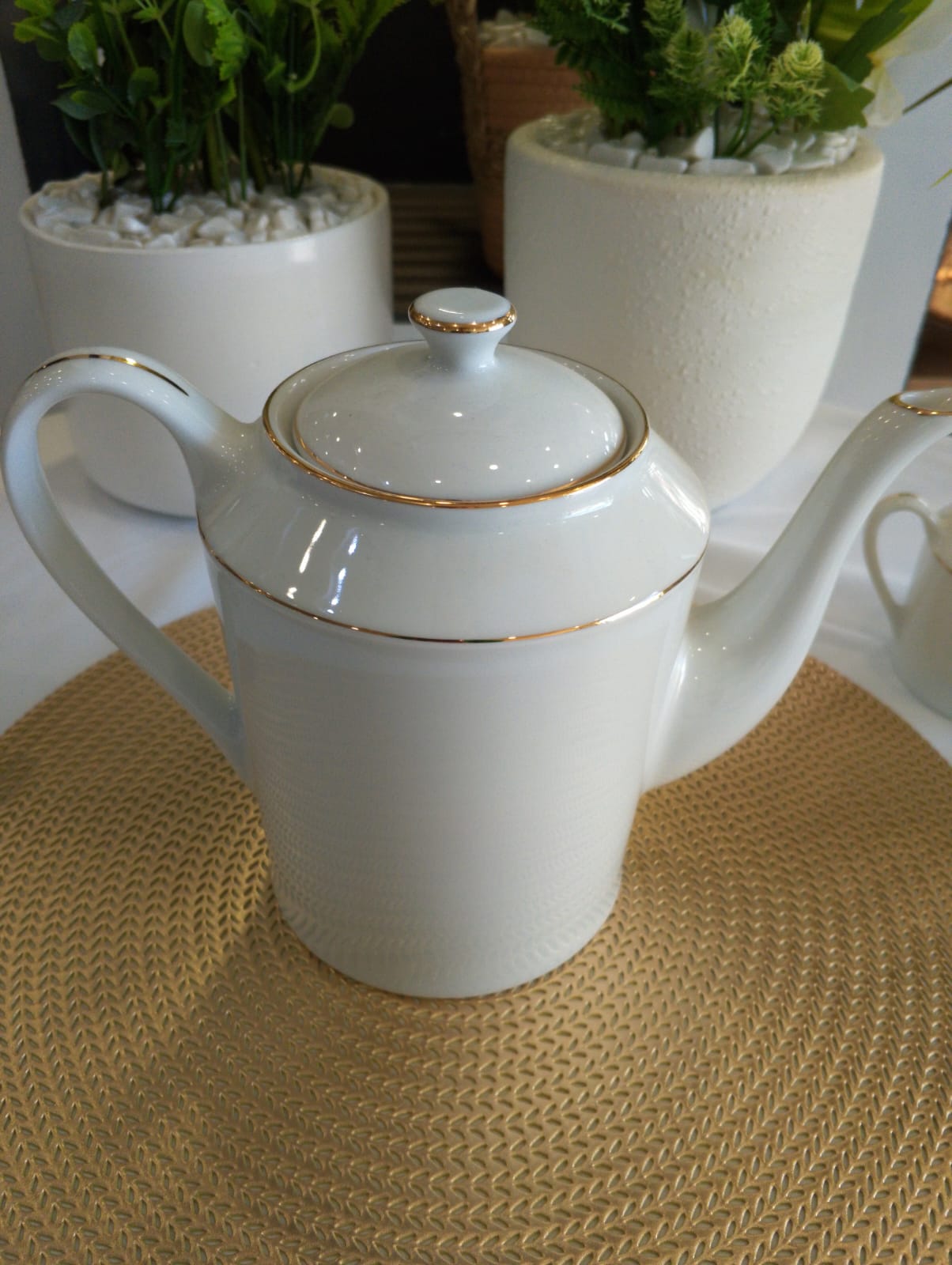 service café avec touche doré