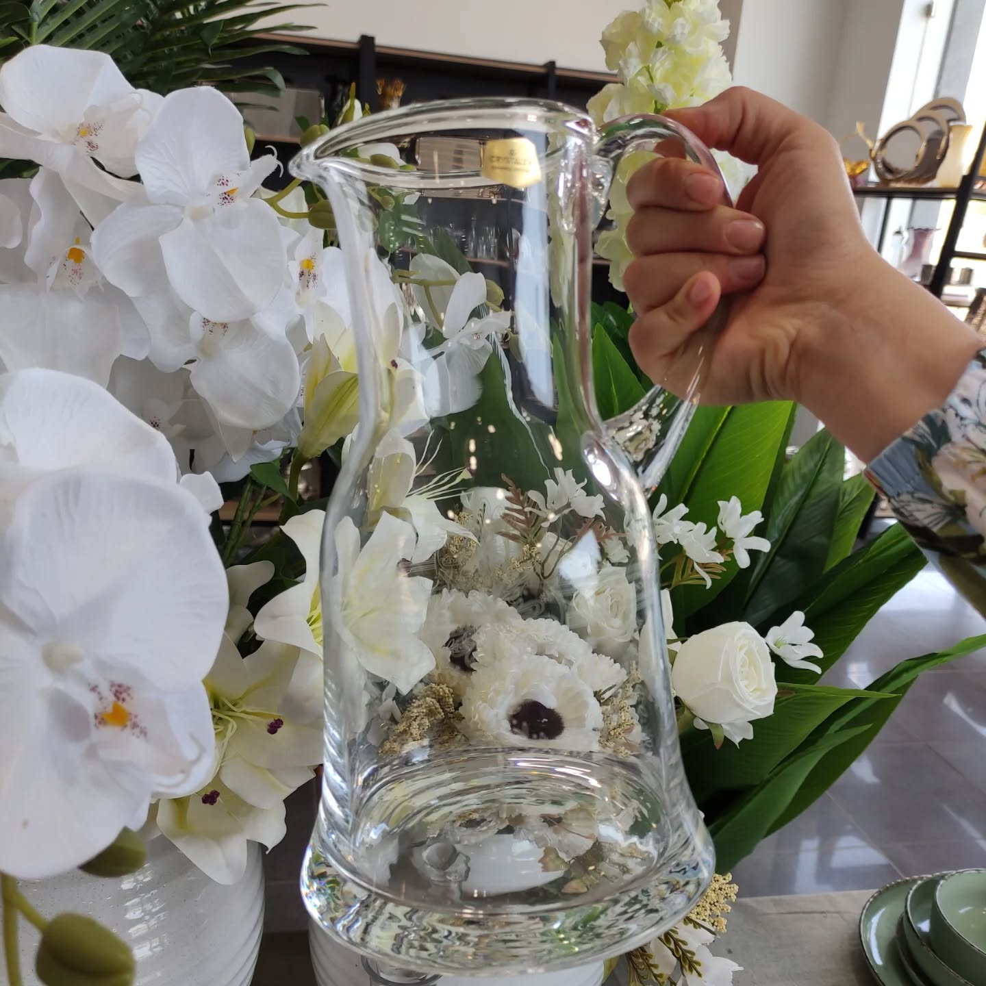 Service cristal anjela coeur 50piéce