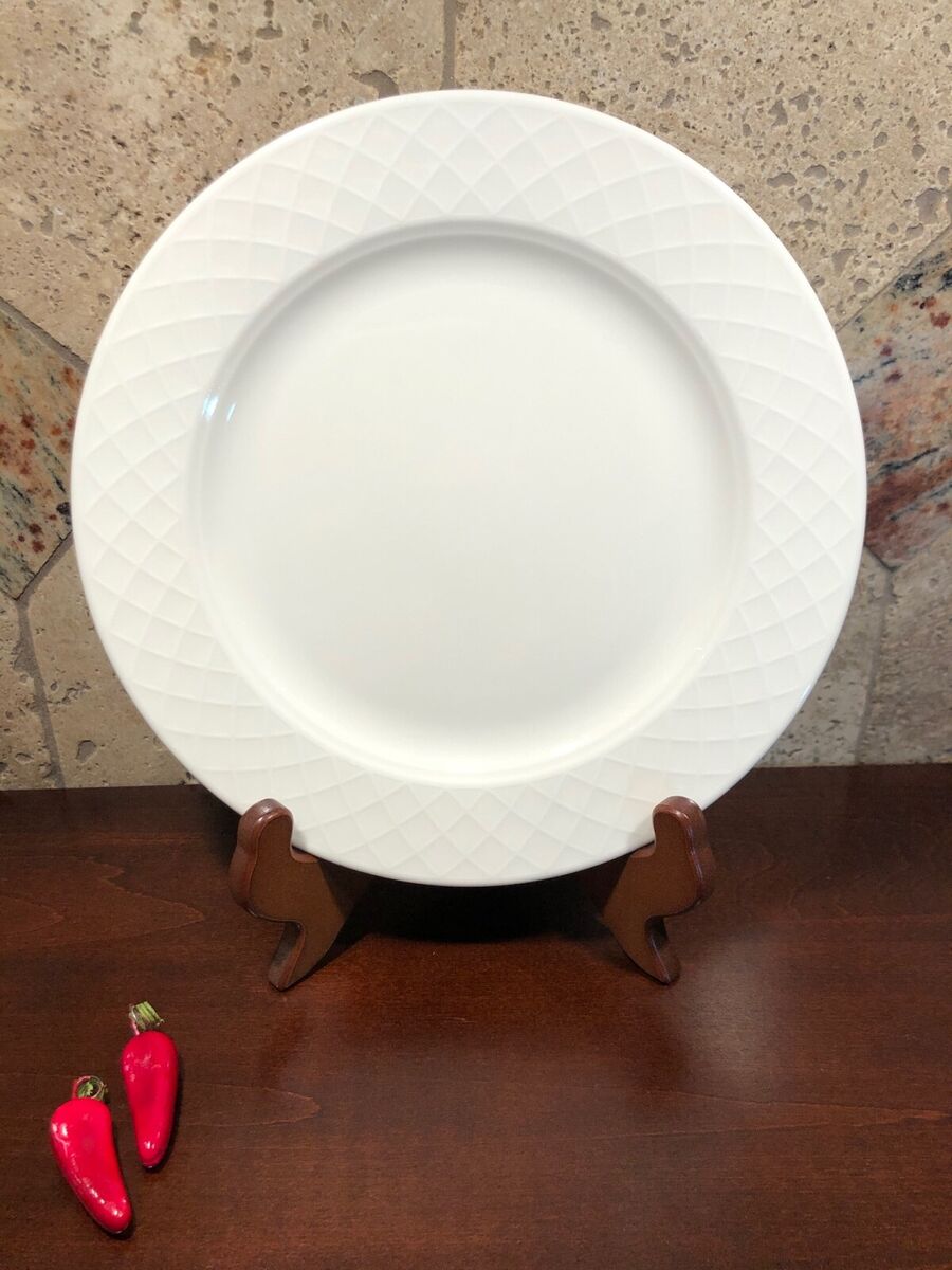 assiette plate ivoire