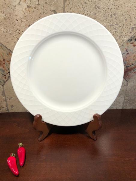 assiette plate ivoire
