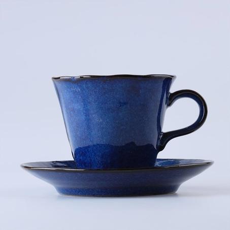 6 tasse à café bleu