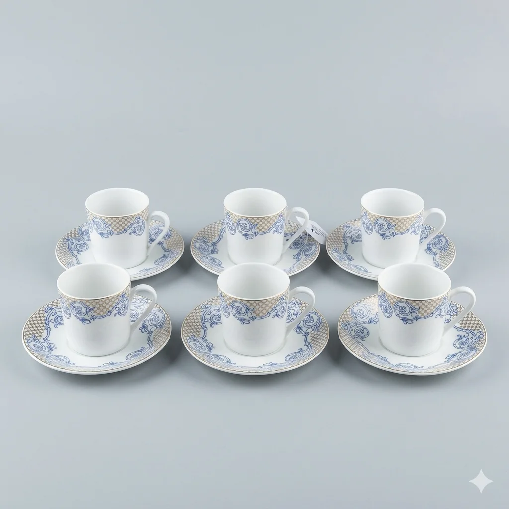 6 tasses Café turc avec sous tasses