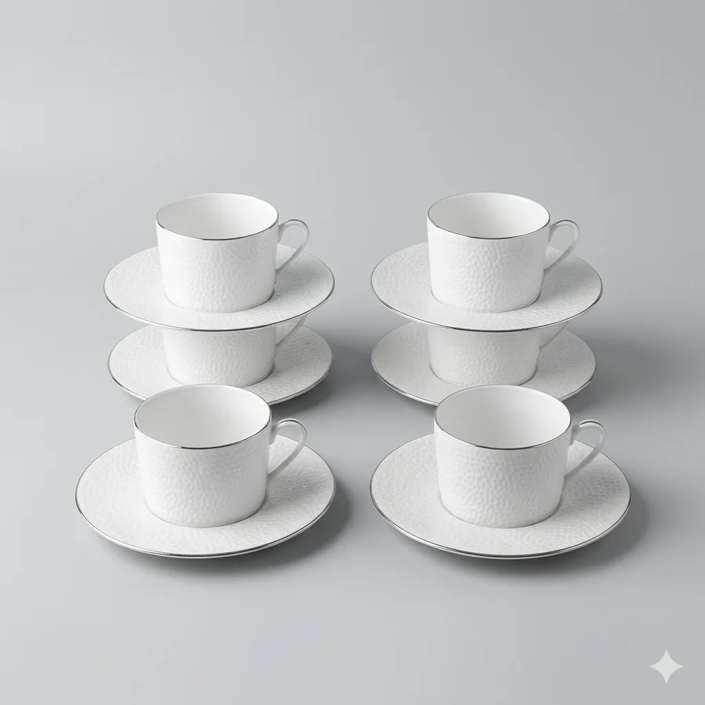 6 t/St Café au lait martelé platine