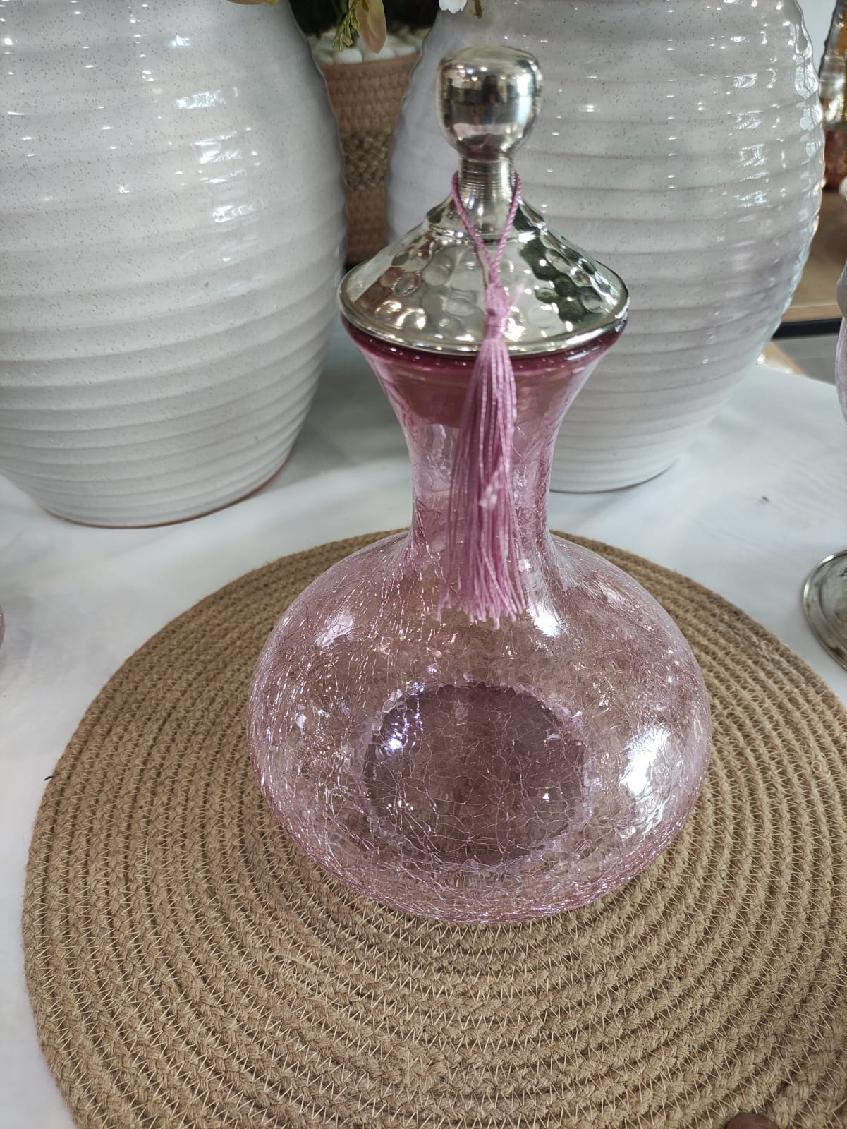 service a eau en verre souflet