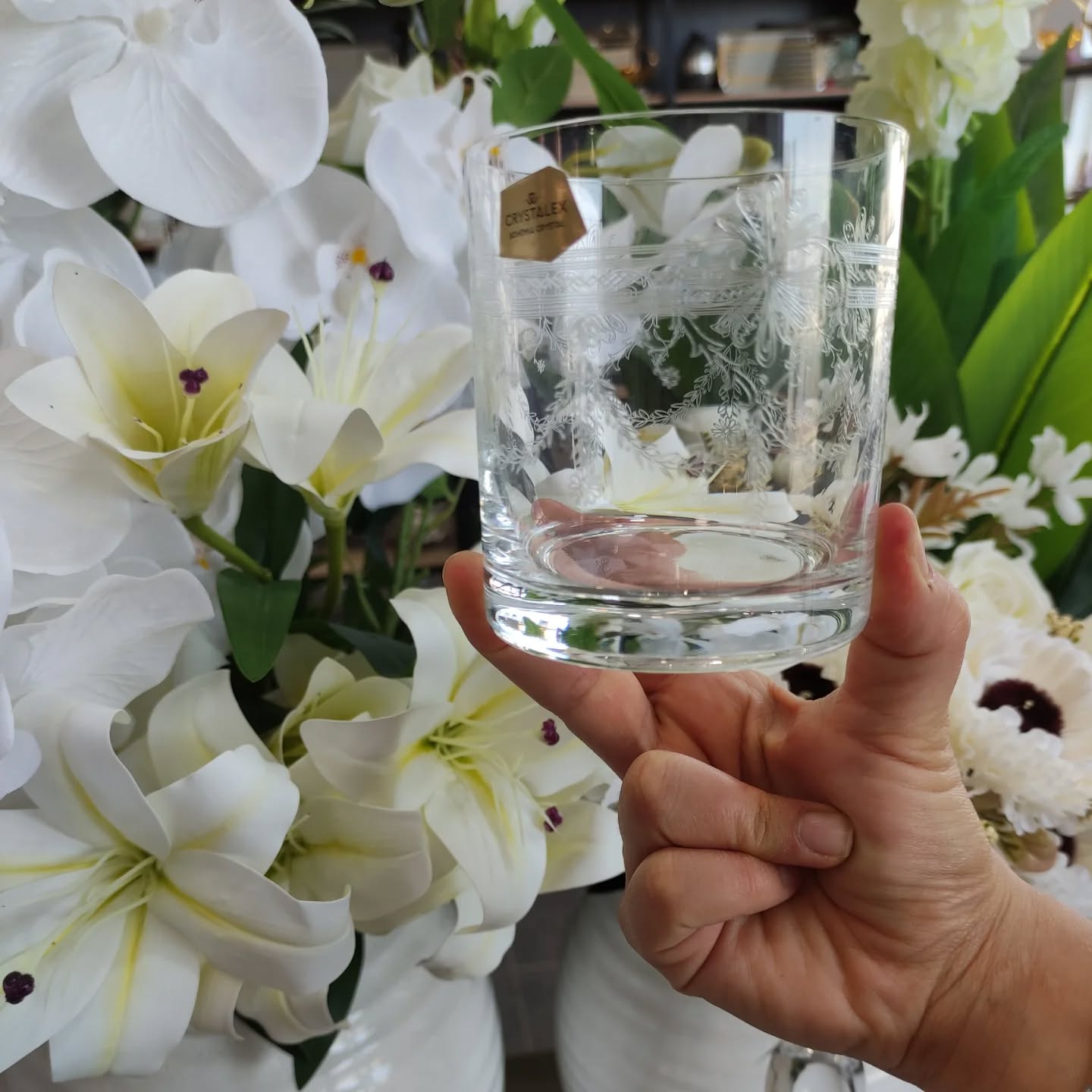 Service cristal anjela coeur 50piéce