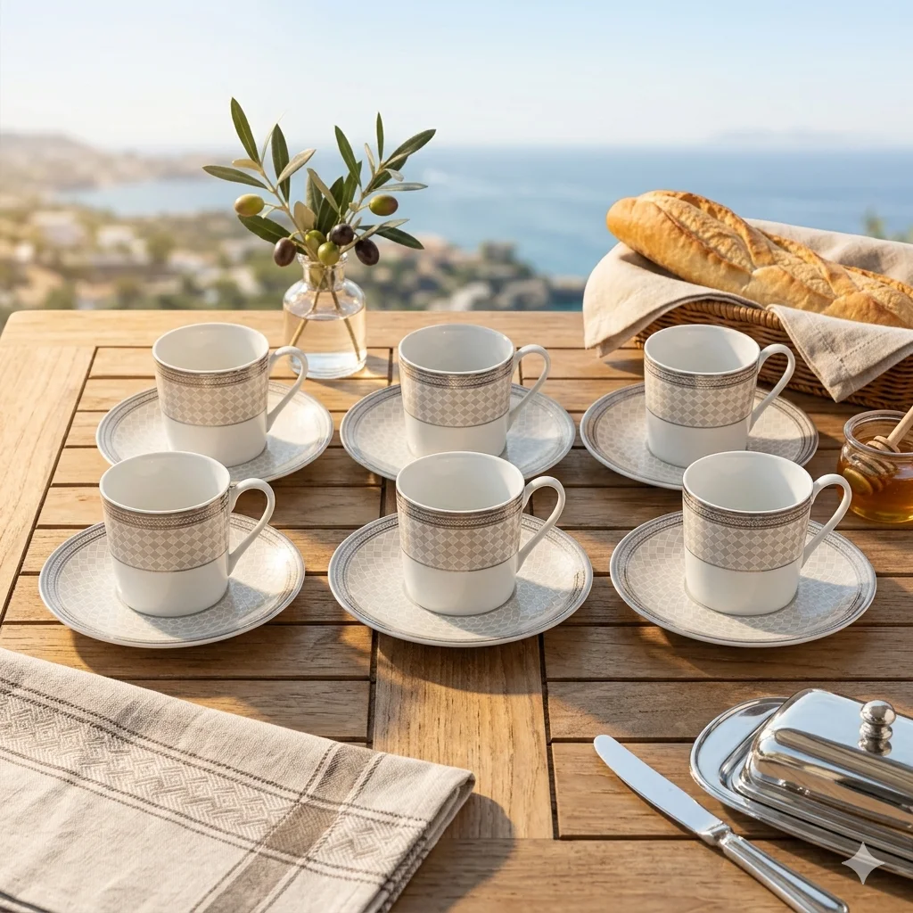 6 tasses Café turc avec sous tasses