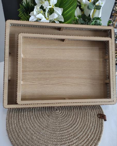 2 plateaux rayée