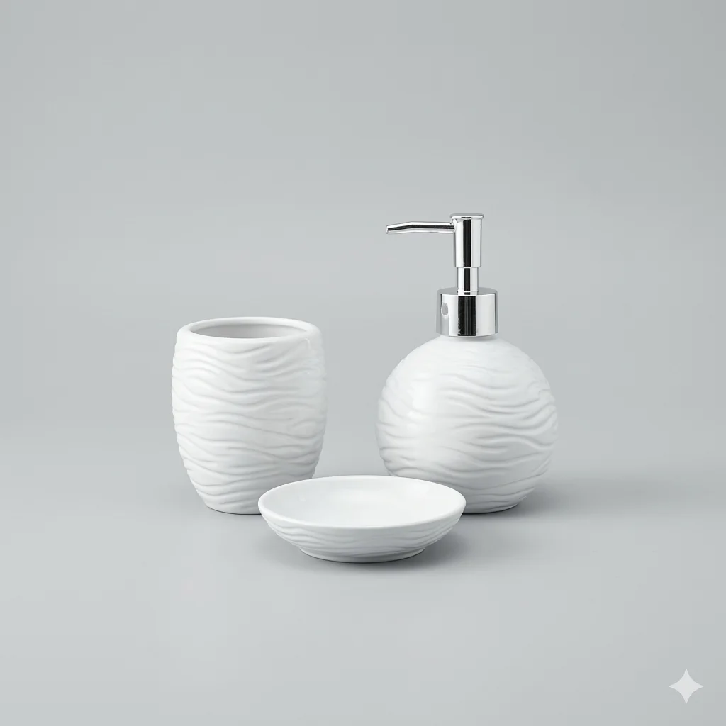 Ensemble salle de bain 3 pcs en céramique