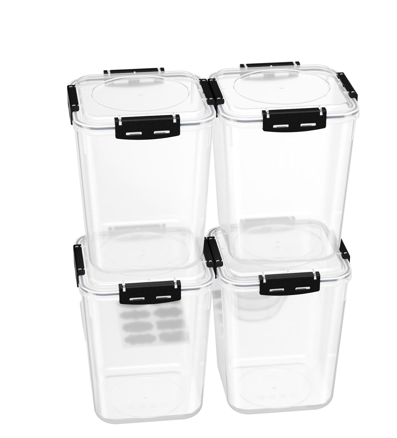 4 boites de stockage en plastique