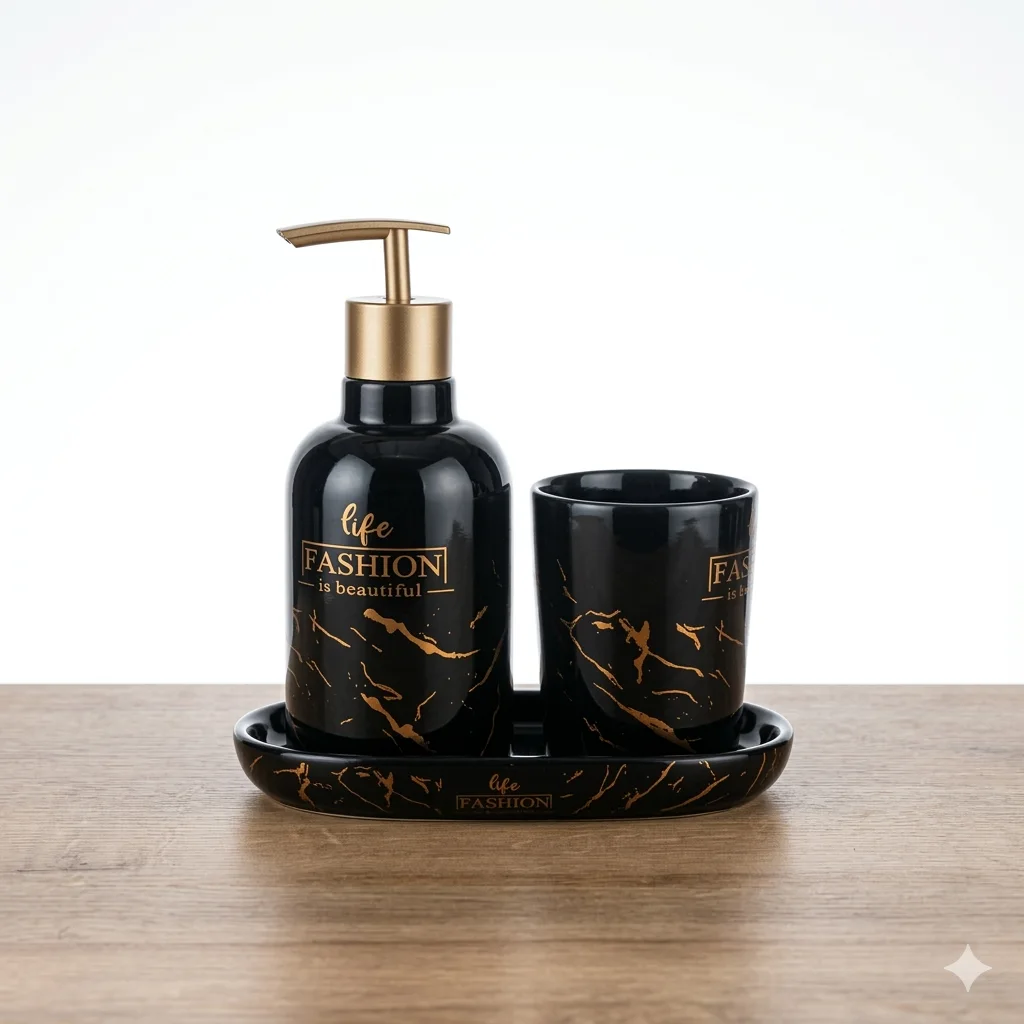 Accessoire salle de bain 3pcs en céramique