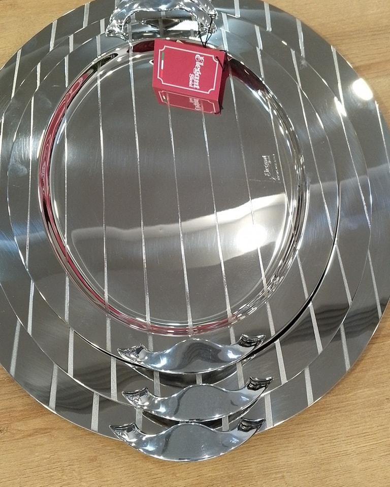 Séries 3 plateaux inox  élégant