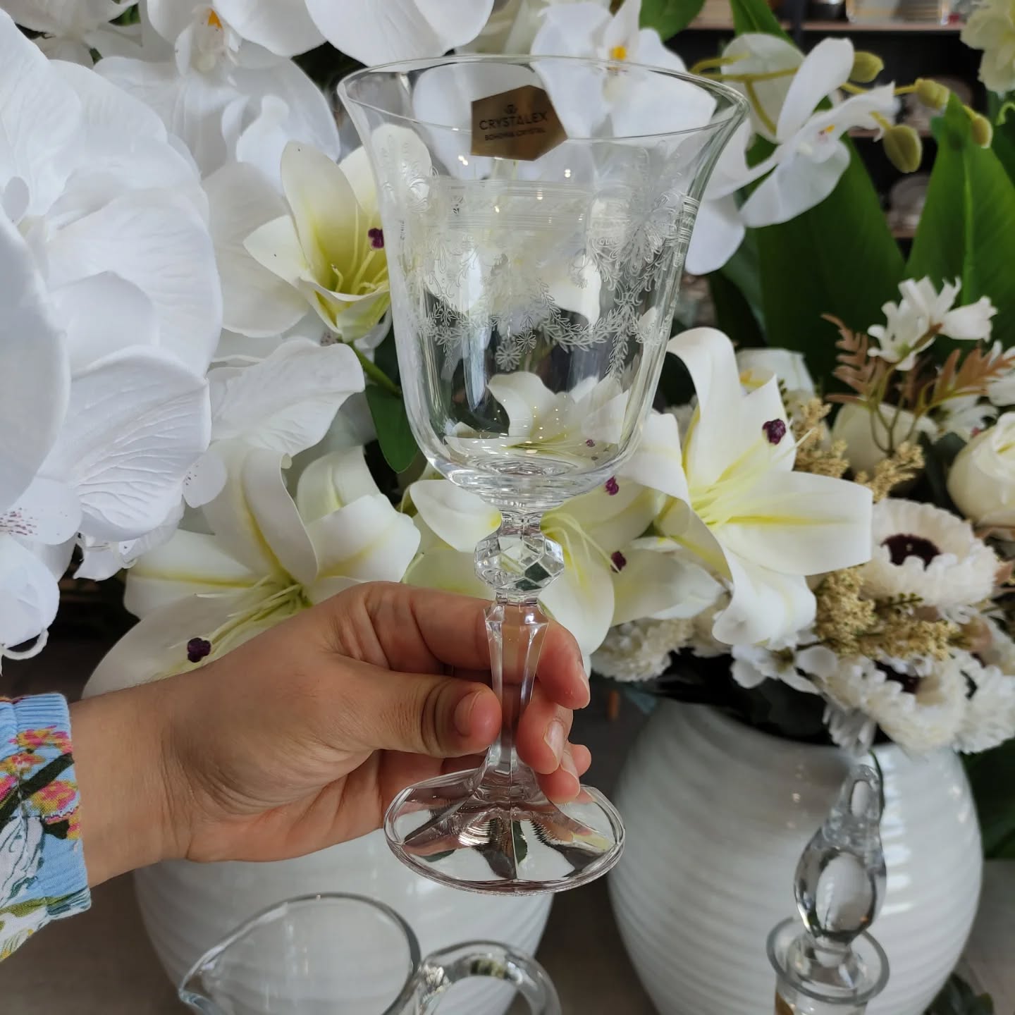Service cristal anjela coeur 50piéce