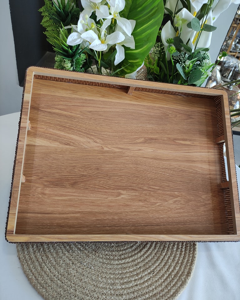 2 plateaux rayée