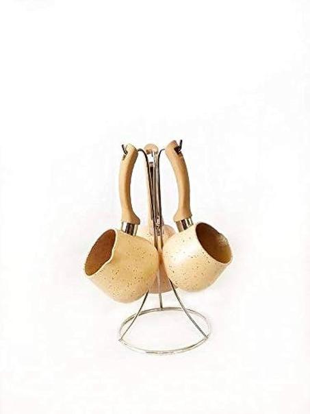 set 3 pot café granit