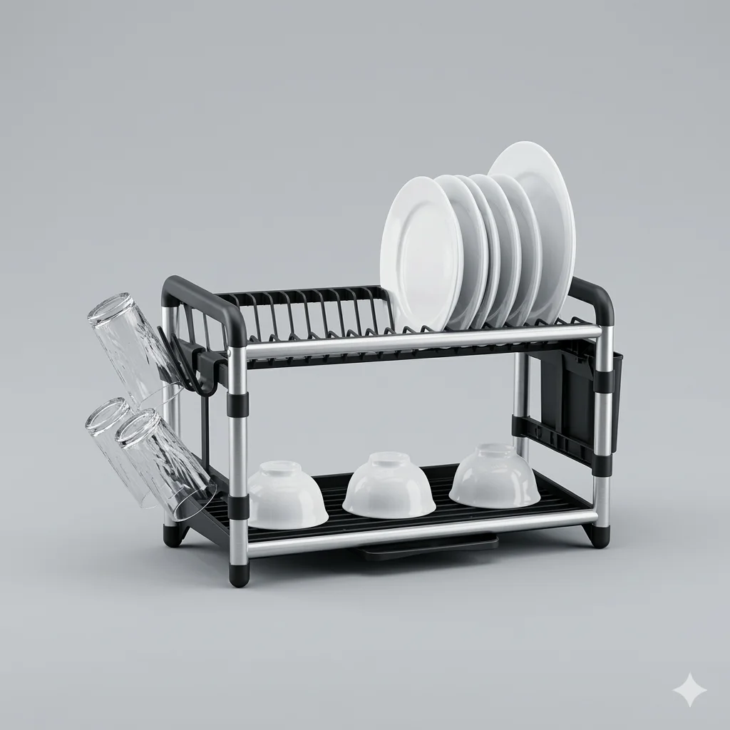 Égouttoir 2 étages en Aluminium