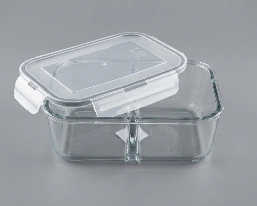 Boîte de conservation rect 2 compartiments 1.7L