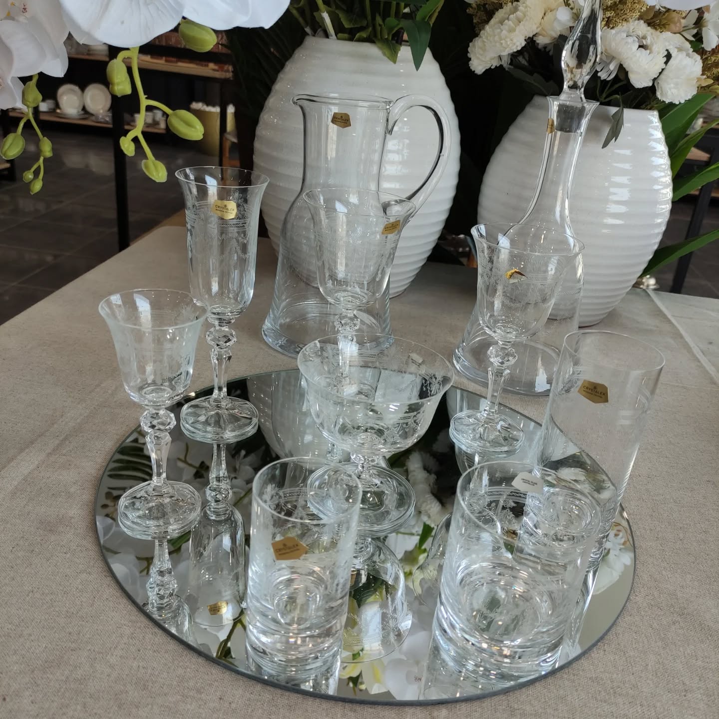 Service cristal anjela coeur 50piéce