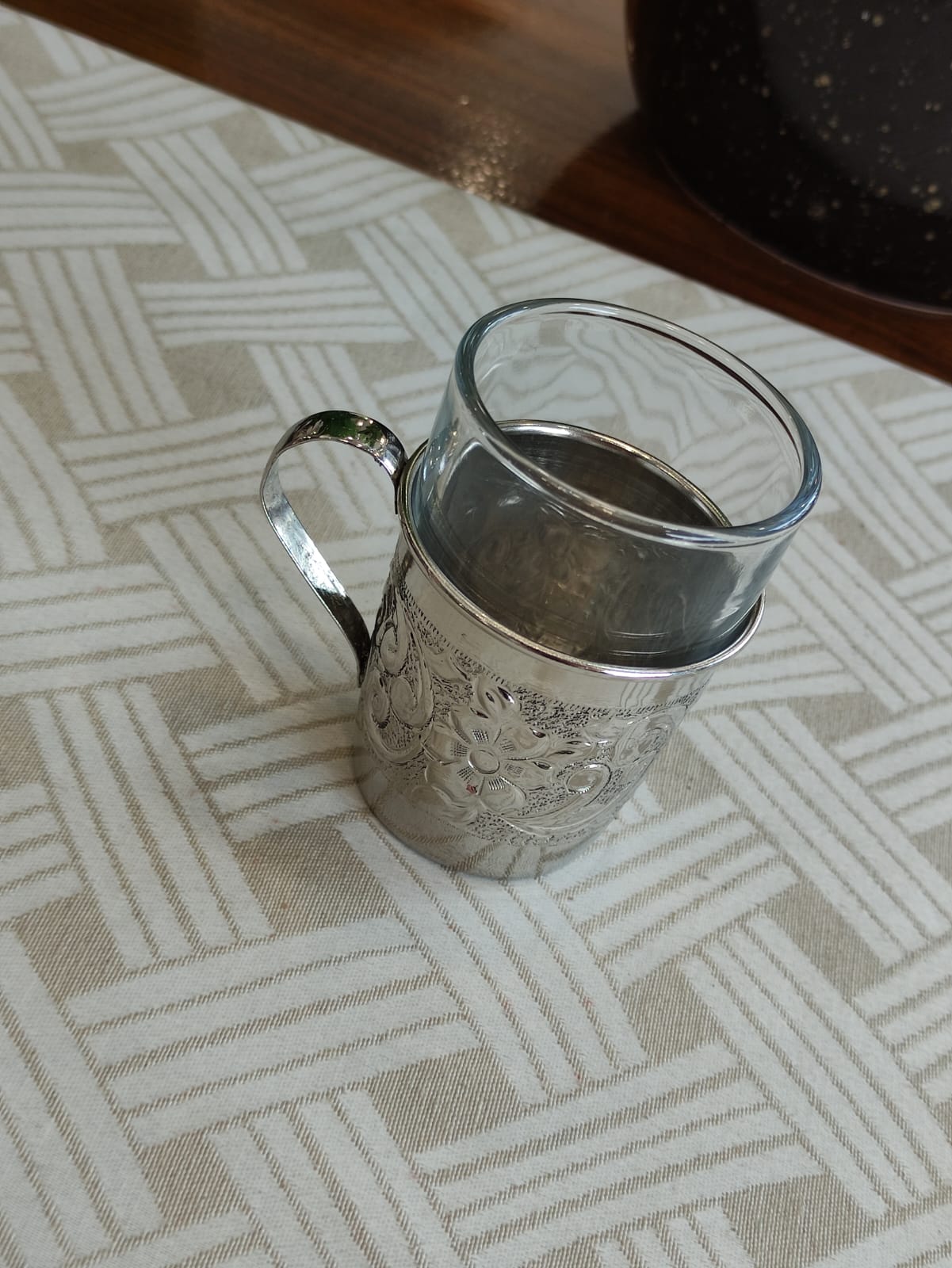 verres à café en motif cuivre