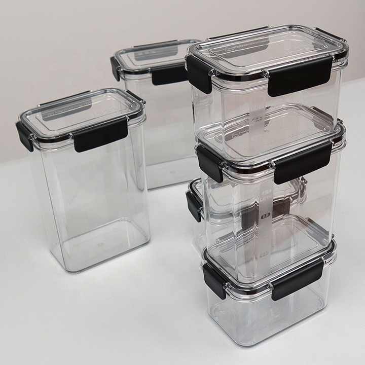 4 boites de stockage en plastique
