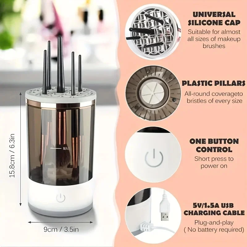 Automatic Electric Makeup Brush Sanitizer Cleaner