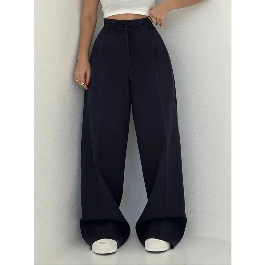Stefania - Pantalon taille haute avec jambes larges