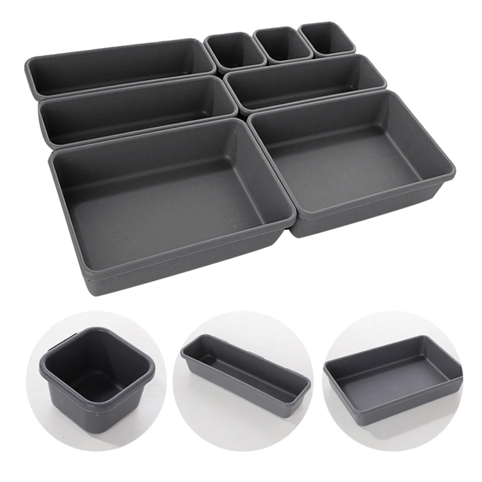 8Pcs set organizer box for kitchen, make up, cosmetics