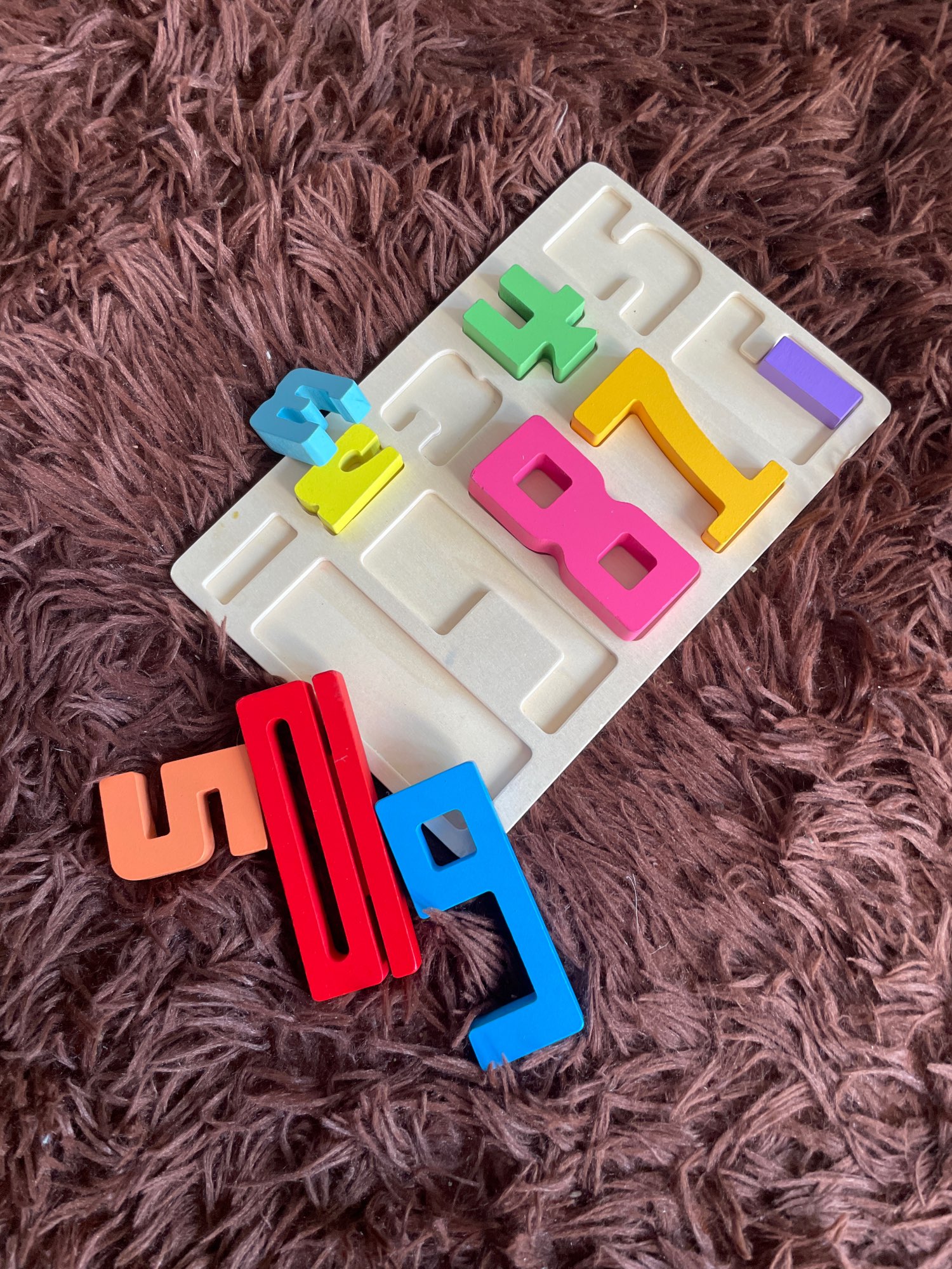 10pcs Wooden Number Blocks Puzzle for kids