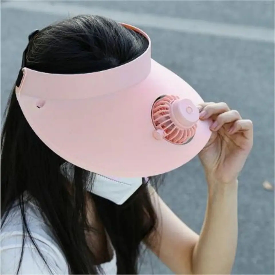 Rotatable USB charging Hat fan