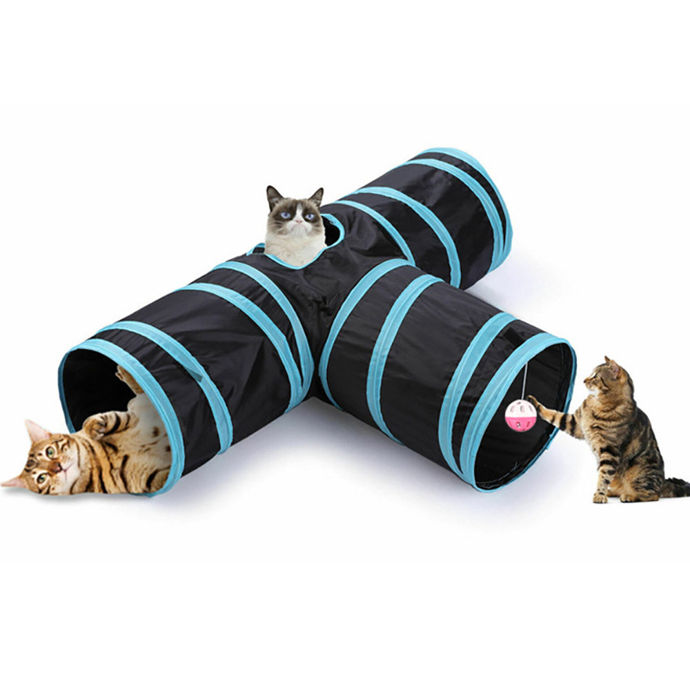 Foldable pets tunnel toy