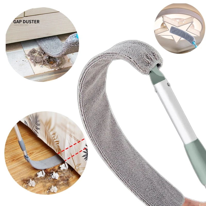 Retractable long handle mop telescopic flexible duster brush