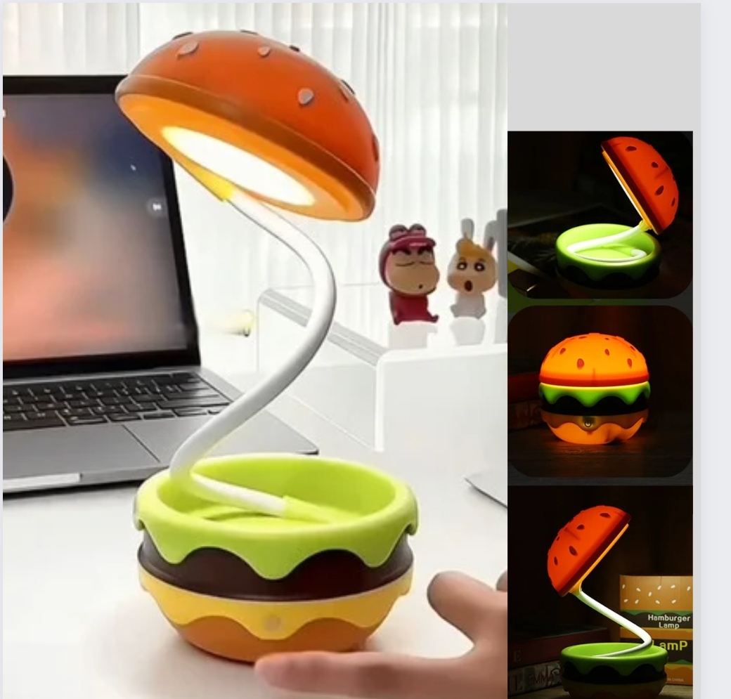 Hamburger desktop Flexible  lamp , USB Charging