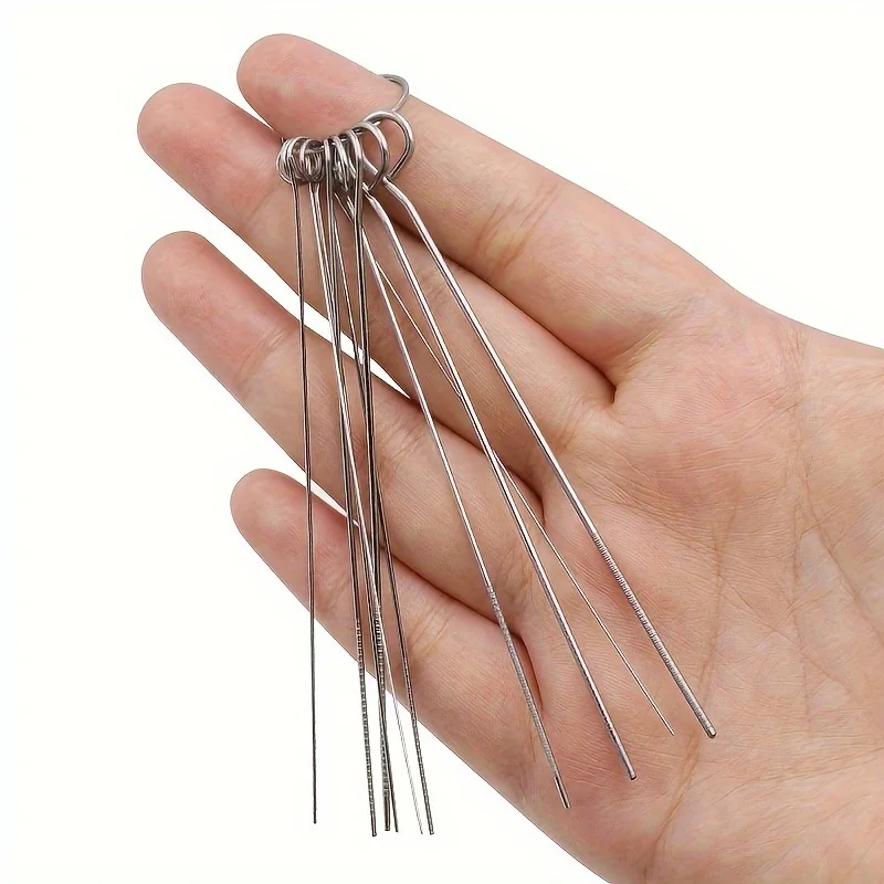 10Pcs Stainless Steel Shower Head Cleaning Needle Set