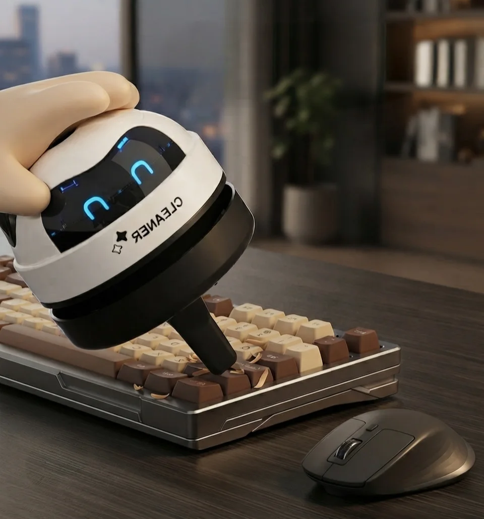 Cute USB Rechargeable Mini Desktop Vacuum Cleaner